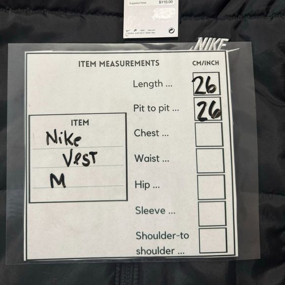 Nike NWT Sz M Black Sportswear Women's Classic Puffer Therma-FIT Loose Vest - Picture 5 of 15